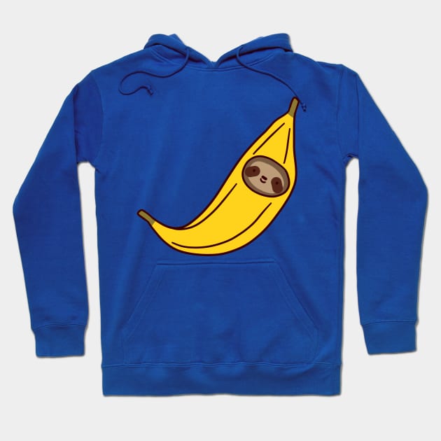 Banana Sloth Face Hoodie by saradaboru